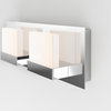 Artika Frosted Cube Modern Bathroom Vanity Light Fixture, Chrome