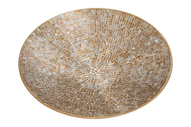 Gold Mosaic Tiled Platter