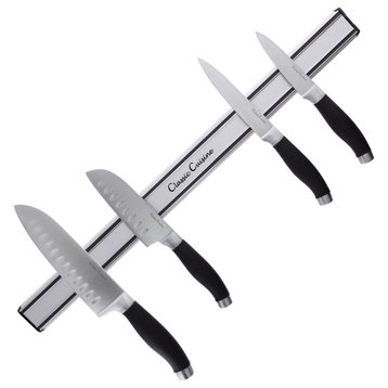 Magnetic Knife Holder for Walls Space-Saving 22" Aluminum Bar Heavy-Duty Magnets
