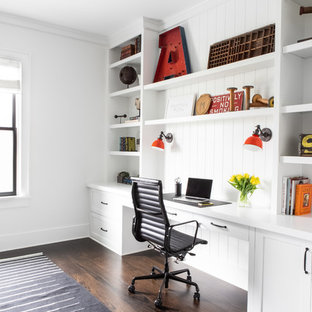 Inspiration for a large country home office in New York.