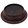 Chinese Vintage Distressed OxBlood Red Round Wood Bucket Hcs6024