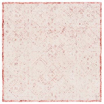 Safavieh Glamour Glm660U Geometric Rug, Pink and Ivory, 6'0"x6'0" Square