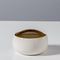 Basalt Crackle Glaze Canister with Wooden Lid &ndash; Short - Kitchen Products