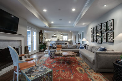 Living room - contemporary living room idea in Dallas