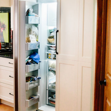 48" Side By Side Flush Inset Paneled Subzero Refrigerator