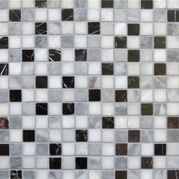 Black White and Gray Marble - Ready to Finish Tile Palette - Tile