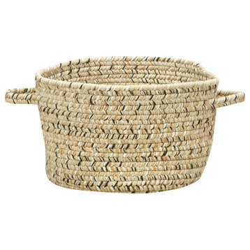 Sea Pottery Braided Basket, Sandy Beach, 16"x16"x9"