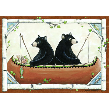 Bears in Canoe Rug