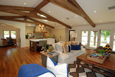 Example of a mountain style living room design in Phoenix