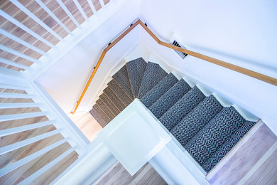 Inspiration for a craftsman staircase remodel in Portland