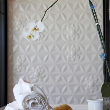 Bisazza Glass Tile - White Frozen Garden