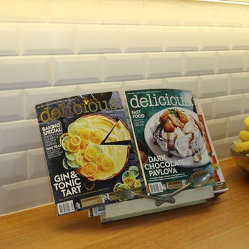 Timber Benchtop and Subway Tile Splashback