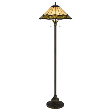 Armscroft 2 Light Floor Lamp, Bronze
