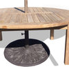 Teak 48" Round Coffee Table With Umbrella Hole