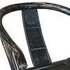 Consigned Black Elm Horseshoe Back Arm Chair