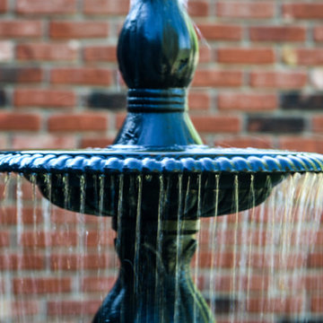 Custom Design Fireplace, Patio and Water Feature