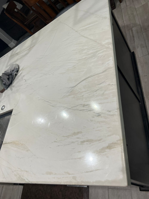 Issues with brand new quartzite staining