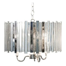 Faceted Mirrored Pendant with Cluster - Clayton Gray Home - Lighting