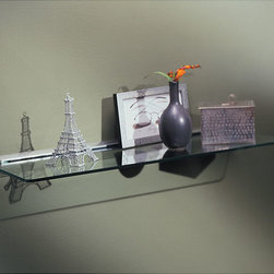 8 x 24 Glass Display Shelf Kit - Chrome - Bathroom Cabinets