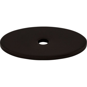 Top Knobs TK60 1-1/2 Inch Medium Oval Cabinet Knob Backplate - Oil Rubbed