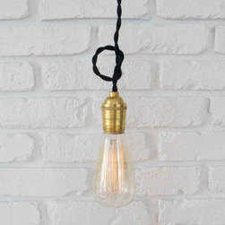Socket Pendant Light in Brass - Pendant Lighting