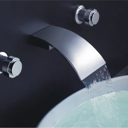 Widespread Contemporary Chrome Bathroom Sink Faucet TP7010B - Bathroom Sink Faucets