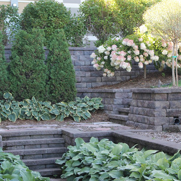 Retaining Walls Create Levels of Gardens