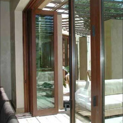 Custom wood Bi-folding units - Screen Doors