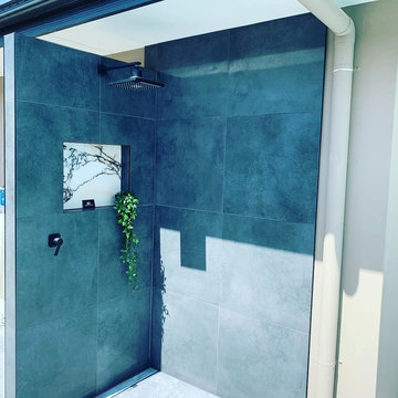 Outdoor Shower by Diversity Tiling
