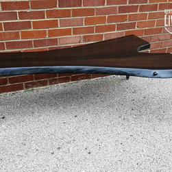 Walnut Coffee Table- Live Edge- Long Coffee Table- Java- Black- Steel- Industria - Coffee Tables