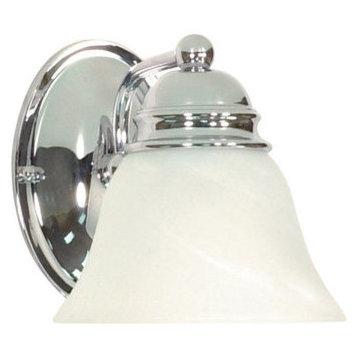 Nuvo Empire 1-Light Incandescent Vanity and Wall Light Fixture, Polished Chrome