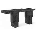 Meridian Furniture - Anzio Solid Wood Console Table, Black - Indulge in the allure of the Black Anzio Console Table by Meridian Furniture. Its captivating design and luxurious Black elevate any space with effortless elegance. Crafted with precision and durability in mind, this stunning piece becomes the focal point of gatherings, fostering moments of connection and warmth. Embrace sophistication and style with the Anzio Console Table, a testament to exquisite taste and timeless beauty.