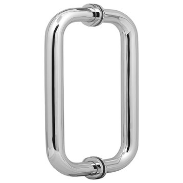 6" Back To Back 'C' Pull Handle, Chrome