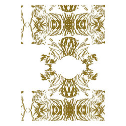 Cavern Home - Tigerlace Wallpaper, Set of 2, Gold - Wallpaper