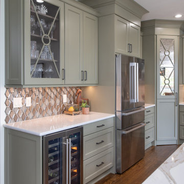 Glass Display cabinet and double door beverage fridge