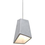 Besa Lighting - Besa Lighting 1XT-SKIPNA-LED-SN Skip - One Light Pendant with Flat Canopy - Our four sided geometrically-shaped Skip natural mini pendant is equipped with a cement-based angle cut shade, while concealing a focused light source for effective task lighting. Produced from natural elements and industrially inspired, this pendant offers a look that will easily merge into the recent urban decorating trend. The 12V cord pendant fixture is equipped with a 10' braided coaxial cord with teflon jacket and a low profile flat monopoint canopy. These stylish and functional luminaries are offered in a beautiful brushed Bronze finish.  Canopy Included: TRUE  Shade Included: TRUE  Cord Length: 120.00  Canopy Diameter: 5 x 5 x 0Skip One Light Pendant with Flat Canopy Natural ShadeUL: Suitable for damp locations, *Energy Star Qualified: n/a  *ADA Certified: n/a  *Number of Lights: Lamp: 1-*Wattage:35w MR16 Halogen bulb(s) *Bulb Included:Yes *Bulb Type:MR16 Halogen *Finish Type:Bronze