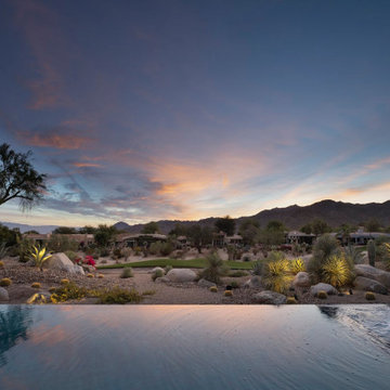 Bighorn Palm Desert modern resort style home backyard infinity pool