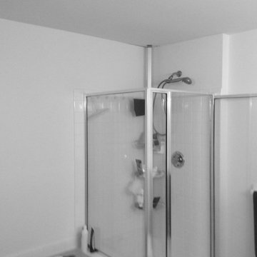Bright Blue Bell Master Bath