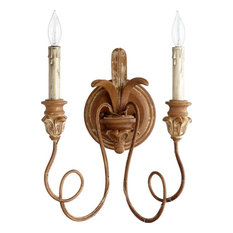 Two Light French Umber Wall Light