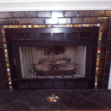 Kathy's Gorgeous Glazed Tile Fireplace