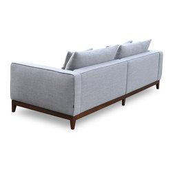 California Sofa- Grey Tweed Fabric (2) - Sofas