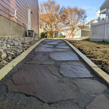 Natural Stone Terracing, LARGE Bluestone Patio and Walkways