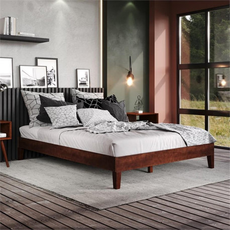 Steve Silver Nix Full Natural Wood Platform Bed