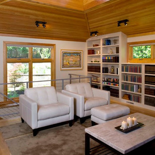 Inspiration for a contemporary home theater remodel in Baltimore