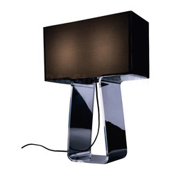 Tube Top Lamp in Charcoal - Table Lamps