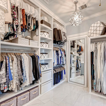 Walk-in Closet with Glass Pocket Door
