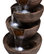 34" Tall Outdoor 5-Tier Modern Bowl Cascading Waterfall Fountain with LED Lights