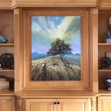 Commissioned Art for Oak Built-in | Che Bella Interiors