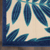 Nourison Aloha 3' x 4' Navy Blue and White Fabric Tropical Area Rug (3' x 4')