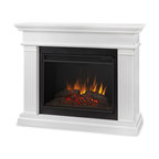 Real Flame Centennial Grand 55.5" Contemporary Wood Electric Fireplace in White